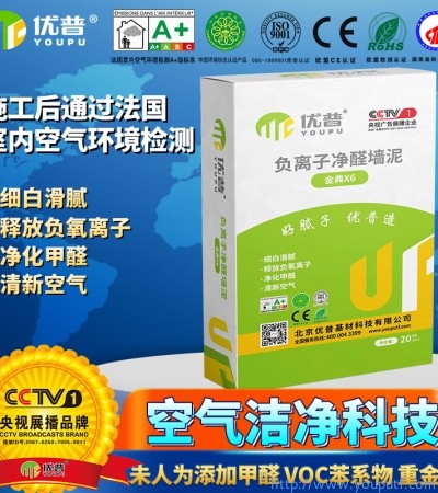 優(yōu)普金典X6型負離子凈醛墻泥